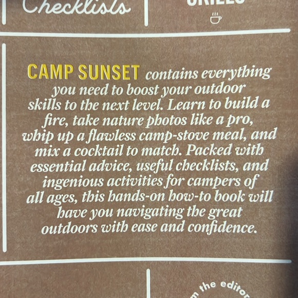 NEW Editors of Sunset Camp Sunset: A Modern Camper's Guide to the Great Outdoors - Picture 9 of 11
